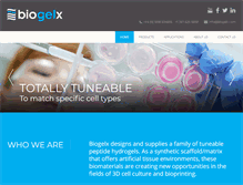 Tablet Screenshot of biogelx.com